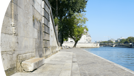 Photo de quai de Seine, ne pas jeter des mégots.